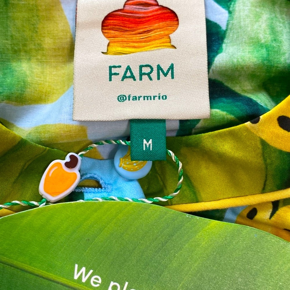 NWT FARM Rio Summer Foliage Dress Size M - Picture 7 of 10